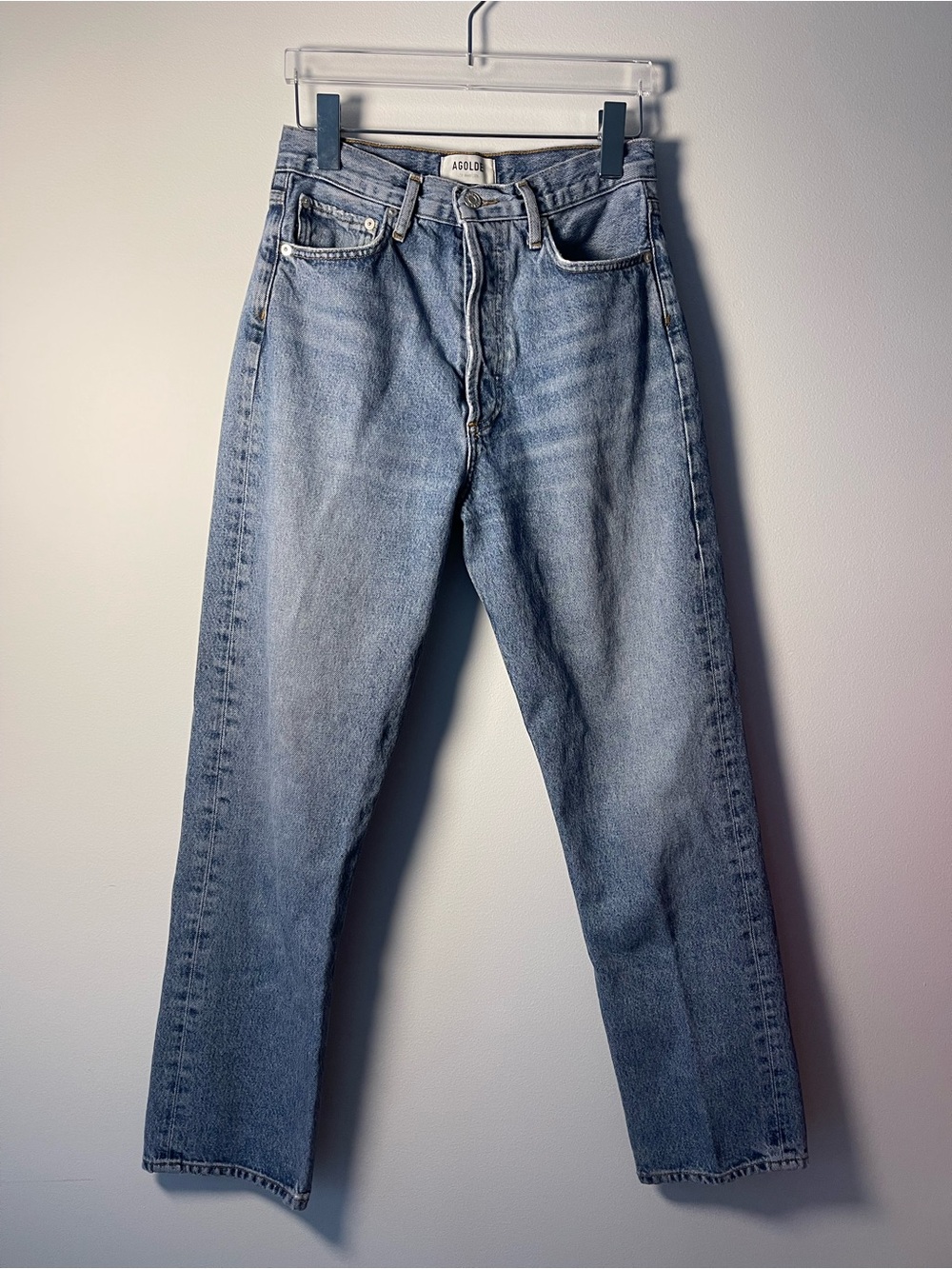 Agolde Light Blue Straight Jeans